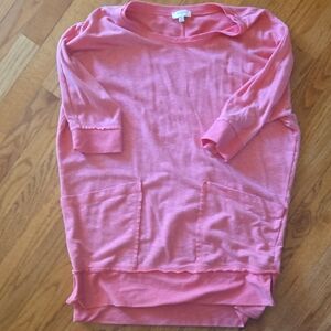 Umgee Vibrant Pink Knit Top/ Tshirt Dress